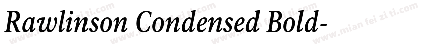 Rawlinson Condensed Bold字体转换